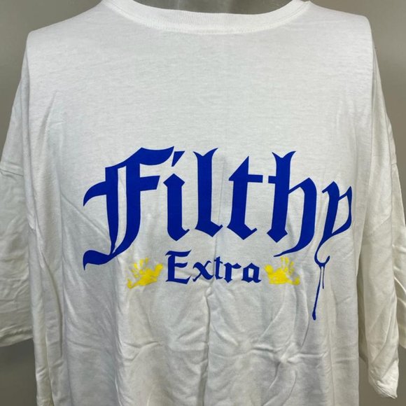 FILTHY DRIPPED Men's SHORT SLEEVE T-Shirt 002502-WH SIZES: XL & 3XL - Picture 1 of 6